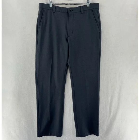 Greg Norman Pants Men's Sz 34x30 Gray Straight Leg Mid-Rise Pockets Stretch - Picture 1 of 10